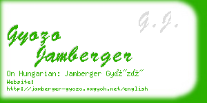 gyozo jamberger business card